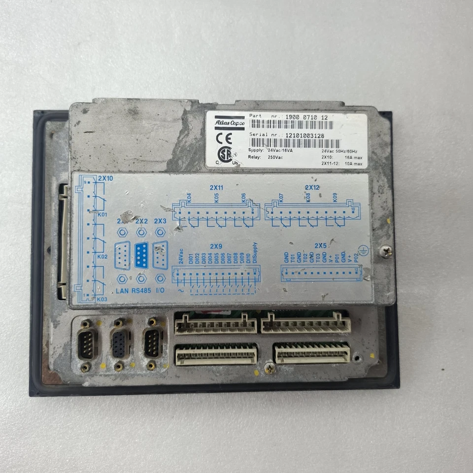 ATLAS COPCO 1900 0710 12 ELEKTRONIKON II AIR COMPRESSOR CONTROL PANEL FOR PARTS